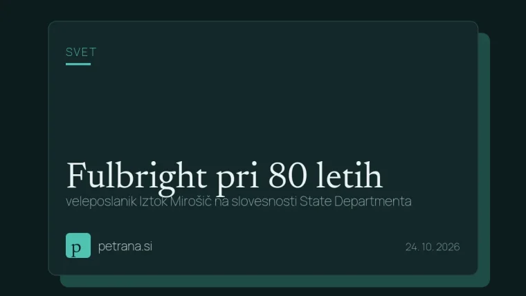 Fulbright pri 80 letih: veleposlanik Iztok Mirošič na slovesnosti State Departmenta