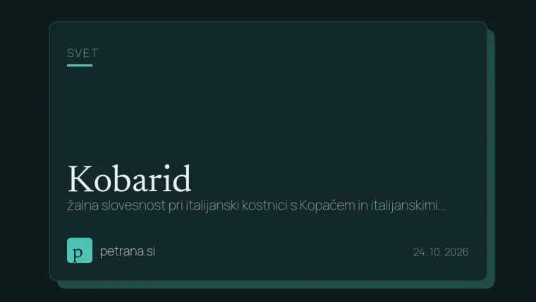 Kobarid: žalna slovesnost pri italijanski kostnici s Kopačem in italijanskimi gosti