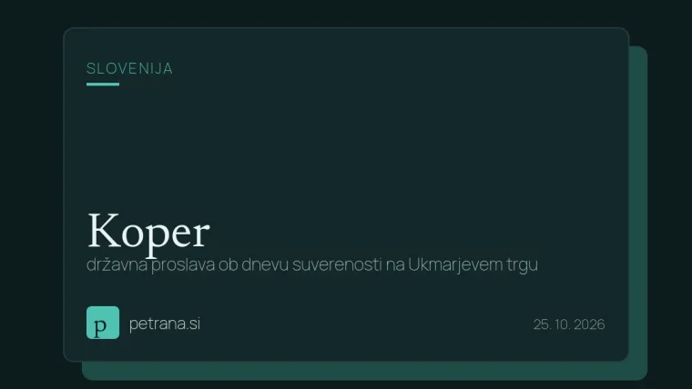 Koper: državna proslava ob dnevu suverenosti na Ukmarjevem trgu