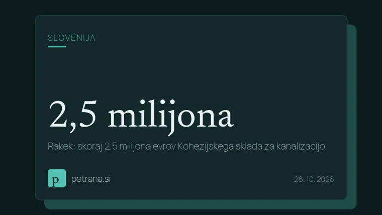 Rakek: skoraj 2,5 milijona evrov Kohezijskega sklada za kanalizacijo