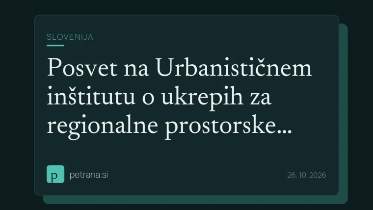 Posvet na Urbanističnem inštitutu o ukrepih za regionalne prostorske plane