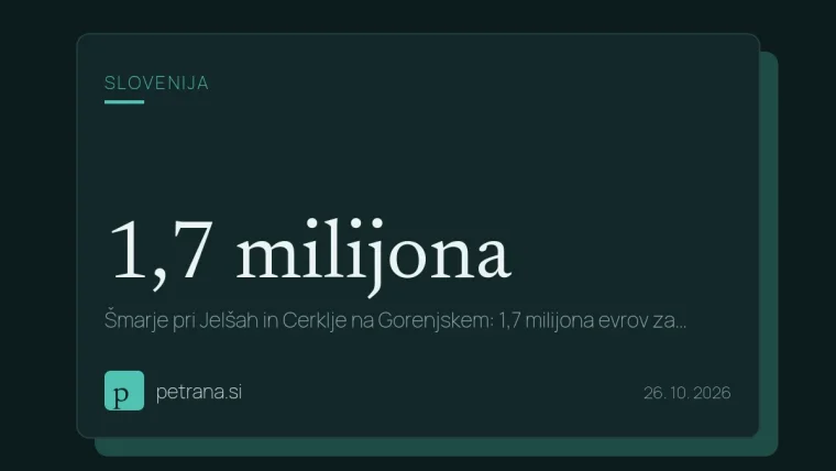 Šmarje pri Jelšah in Cerklje na Gorenjskem: 1,7 milijona evrov za zelene površine