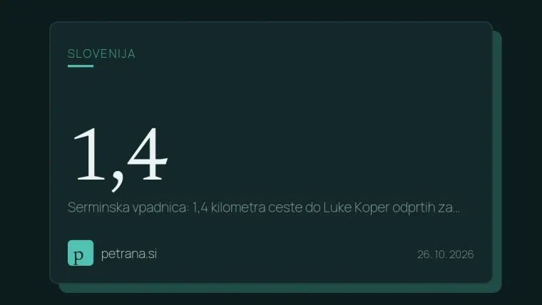 Serminska vpadnica: 1,4 kilometra ceste do Luke Koper odprtih za promet