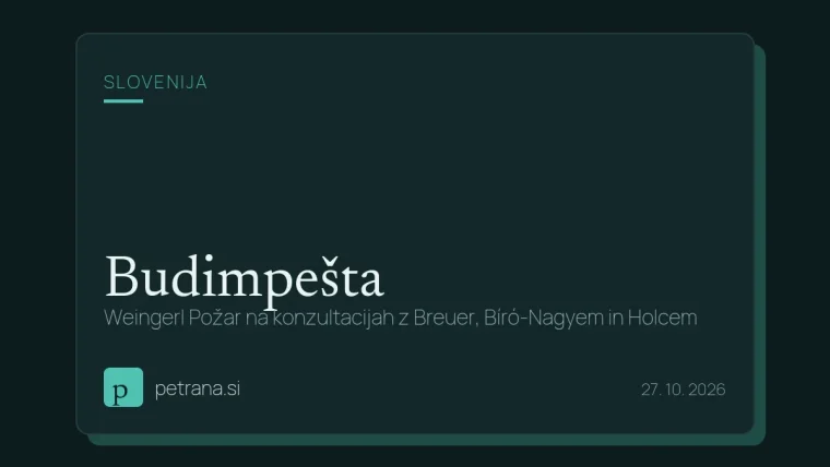 Budimpešta: Weingerl Požar na konzultacijah z Breuer, Bíró-Nagyem in Holcem