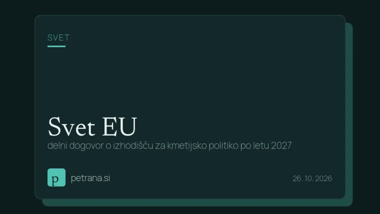 Svet EU: delni dogovor o izhodišču za kmetijsko politiko po letu 2027