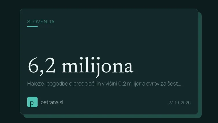 Haloze: pogodbe o predplačilih v višini 6,2 milijona evrov za šest občin