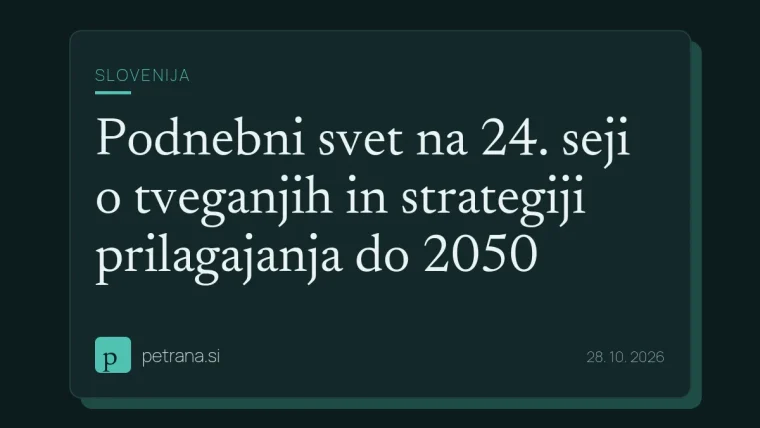 Podnebni svet na 24. seji o tveganjih in strategiji prilagajanja do 2050