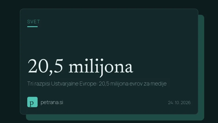Tri razpisi Ustvarjalne Evrope: 20,5 milijona evrov za medije
