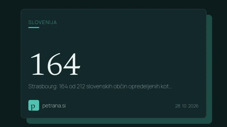 Strasbourg: 164 od 212 slovenskih občin opredeljenih kot podeželske